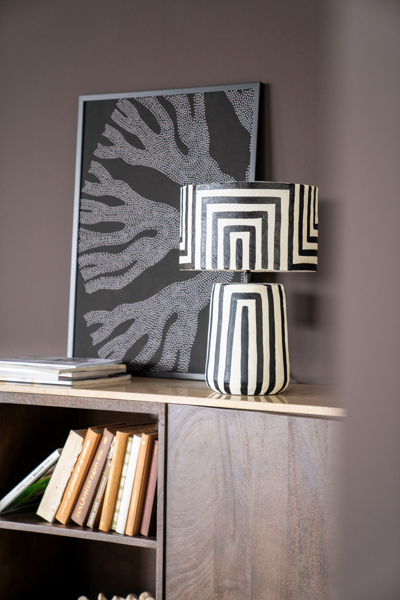 Black & White Table Lamp | By-Boo Terre | Oroatrade.com