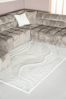 White Swirl Wool Carpet | By-Boo Soil | Oroatrade.com