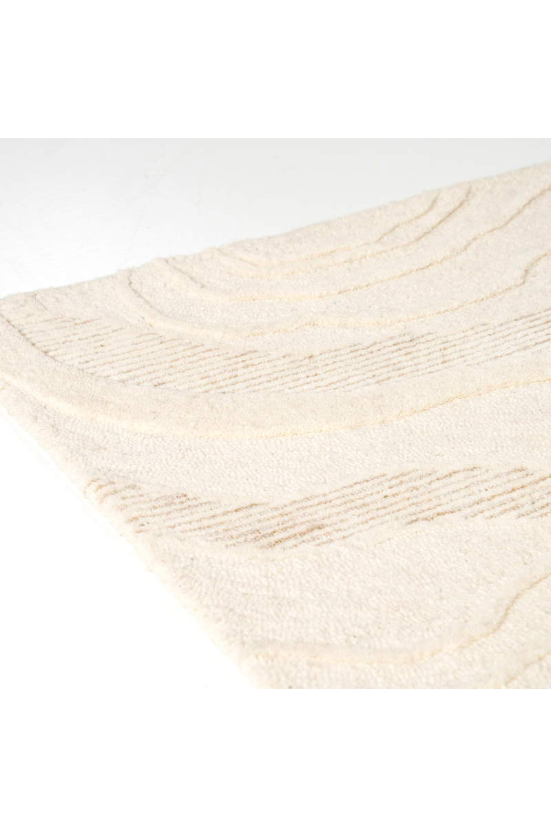 White Swirl Wool Carpet | By-Boo Soil | Oroatrade.com