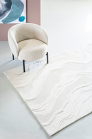 White Swirl Wool Carpet | By-Boo Soil | Oroatrade.com