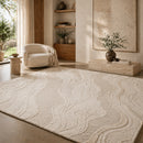 White Swirl Wool Carpet | By-Boo Soil