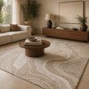 Beige Swirl Wool Rug | By-Boo Soil