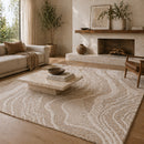 Beige Swirl Wool Rug | By-Boo Soil