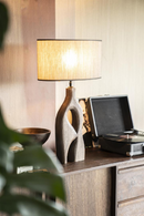 Brown Organic-Shaped Base Table Lamp | By-Boo Shiboo | Oroatrade.com