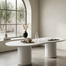White Glass Organic Dining Table | By-Boo Seki