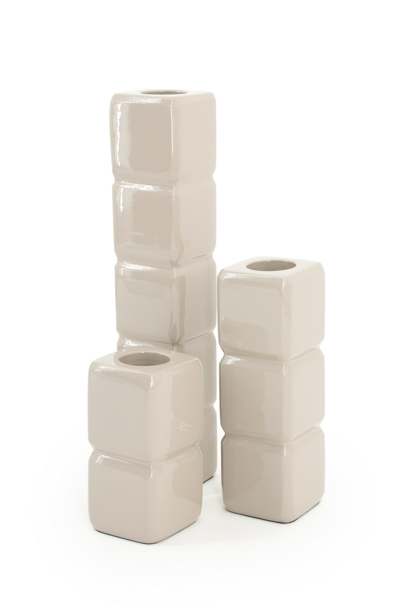 Coated Aluminium Candle Holders (2) | By-Boo Cube | Oroatrade.com