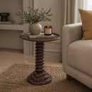 Aluminum Pedestal Side Table | By-Boo Basco