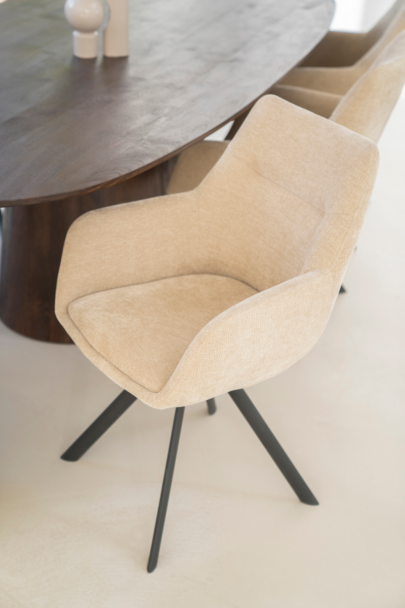 Upholstered Swivel Armchair (2) | By-Boo Bliss | Oroatrade.com