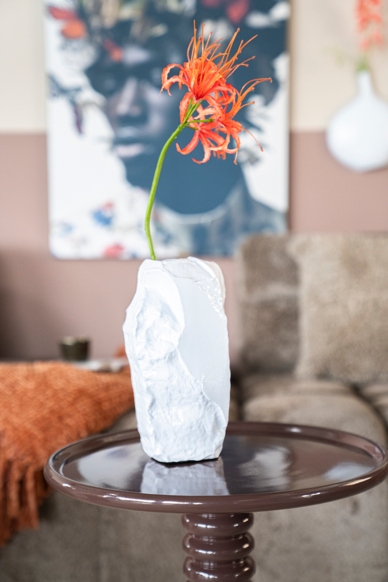 White Aluminum Vase L | By-Boo Pedra | Oroatrade.com