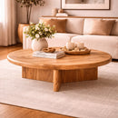 Round Wooden Coffee Table L | By-Boo Leoti
