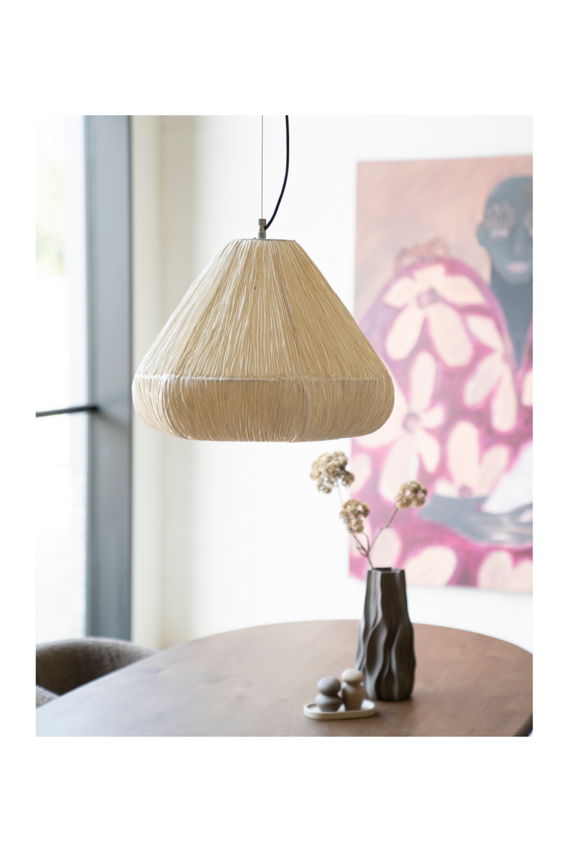 Handmade Paper Pendant Lamp | By-Boo Lokta | Oroatrade.com