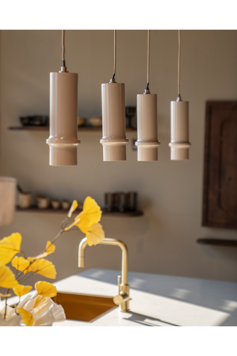 Beige Cylindrical Pendant Lamp | By-Boo Cylin | Oroatrade.com