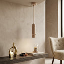 Beige Cylindrical Pendant Lamp | By-Boo Cylin