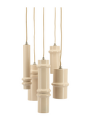 Beige Cylindrical Pendant Lamp | By-Boo Cylin | Oroatrade.com