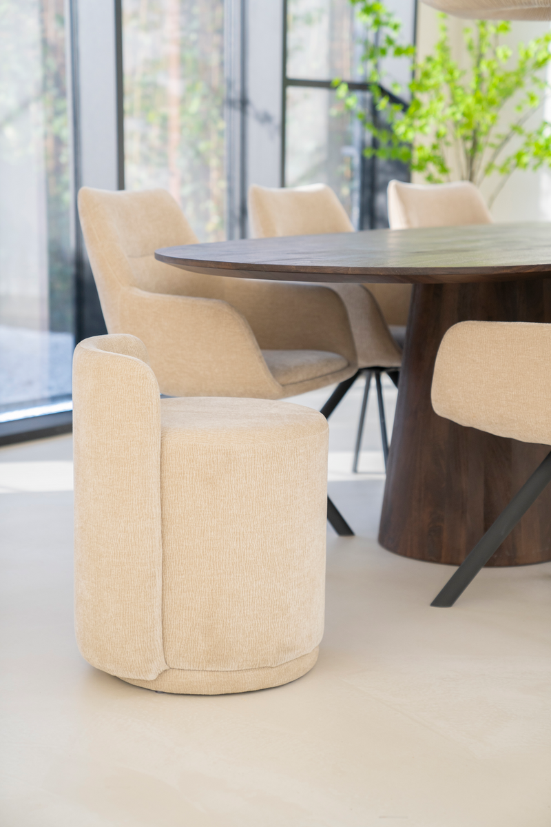 Fabric Round Accent Chair | By-Boo Brand | Oroatrade.com