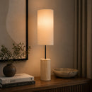 Cylindrical Travertine Table Lamp | By-Boo Amara