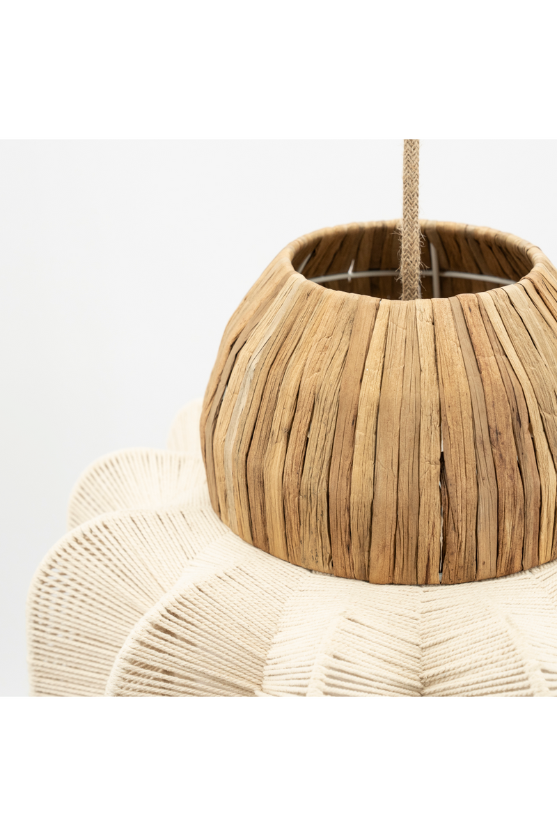 Natural Fiber Fluted Pendant Light | By-Boo Reb | Oroatrade.com