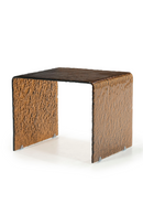 Textured Brown Glass Side Table | By-Boo Ripple | Oroatrade.com