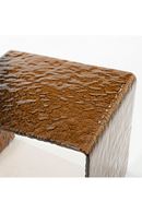 Textured Brown Glass Side Table | By-Boo Ripple | Oroatrade.com