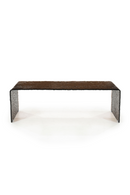 Textured Brown Glass Coffee Table | By-Boo Ripple