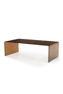 Textured Brown Glass Coffee Table | By-Boo Ripple