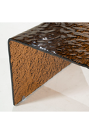 Textured Brown Glass Coffee Table | By-Boo Ripple