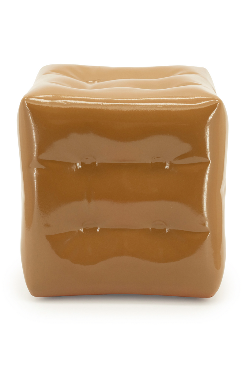 Glossy Crumpled Cube Stool | By-Boo Captives | Oroatrade.com