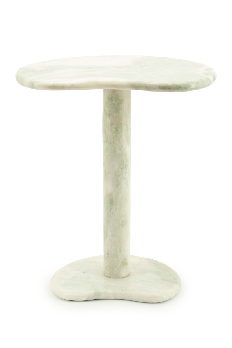 Marble Pedestal Side Table | By-Boo Rosso | Oroatrade.com