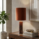 Marble Cylindrical Table Lamp | By-Boo Rosso