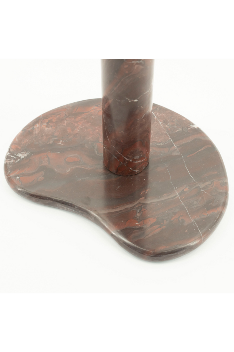 Marble Pedestal Side Table | By-Boo Rosso | Oroatrade.com