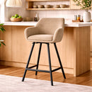 Upholstered Bar Stool with Arms | By-Boo Bliss