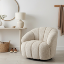 Deep-Channeled Swivel Chair | By-Boo Dream