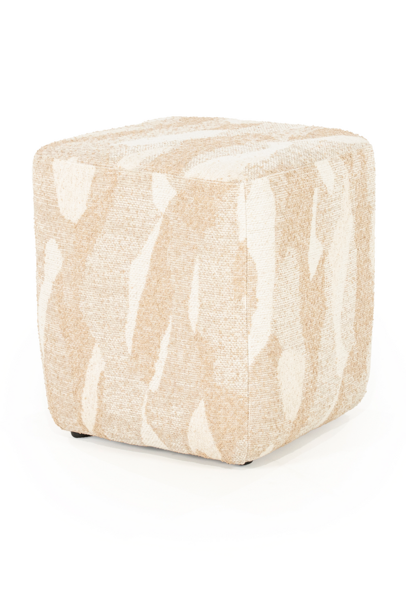 Printed Fabric Square Pouf S | By-Boo Rytm | Oroatrade.com