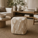 Printed Fabric Square Pouf S | By-Boo Rytm