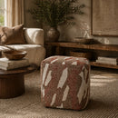 Printed Fabric Square Pouf S | By-Boo Rytm