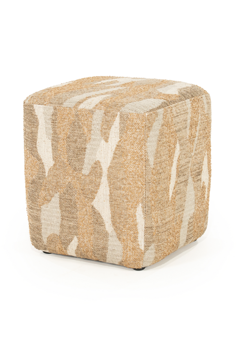 Printed Fabric Square Pouf S | By-Boo Rytm | Oroatrade.com