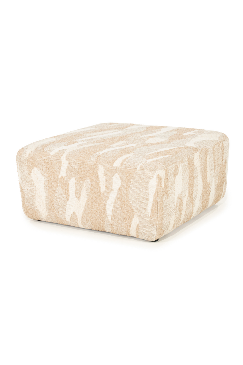 Printed Fabric Square Pouf L | By-Boo Rytm | Oroatrade.com