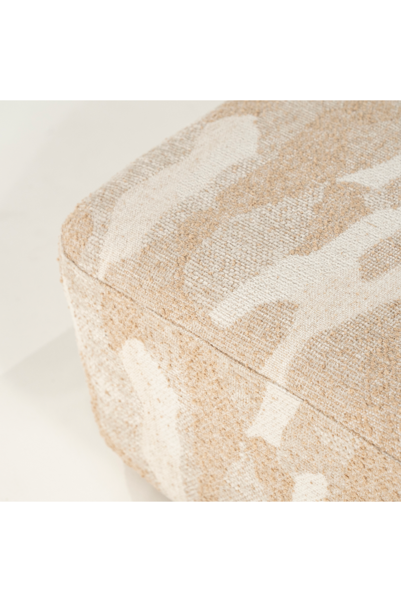 Printed Fabric Square Pouf L | By-Boo Rytm | Oroatrade.com