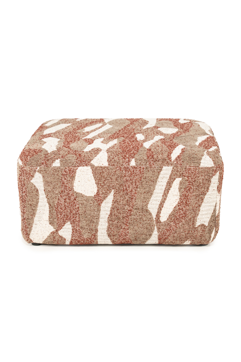 Printed Fabric Square Pouf L | By-Boo Rytm | Oroatrade.com