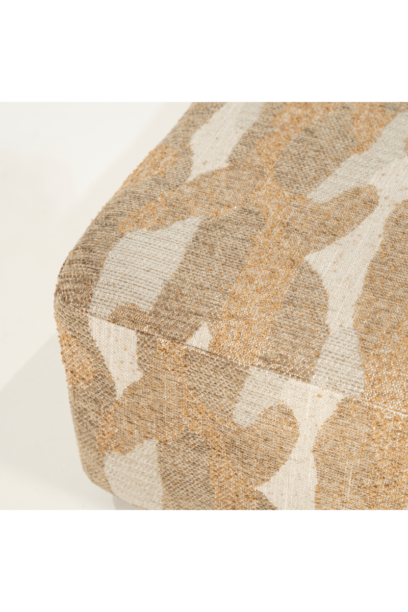 Printed Fabric Square Pouf L | By-Boo Rytm | Oroatrade.com