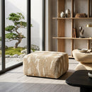 Printed Fabric Square Pouf L | By-Boo Rytm