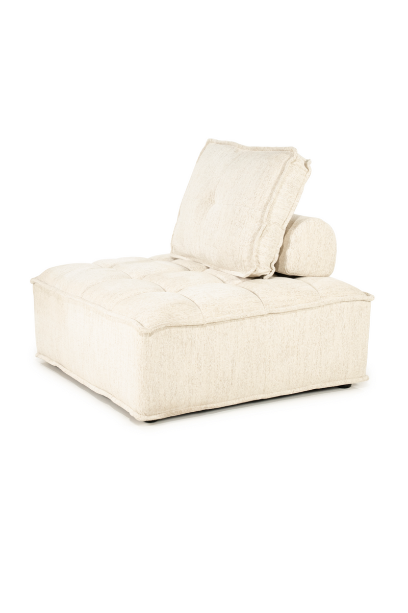 Square-Tufted Beige Lounge Chair | By-Boo Hive | Oroatrade.com