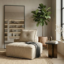 Square-Tufted Beige Lounge Chair | By-Boo Hive