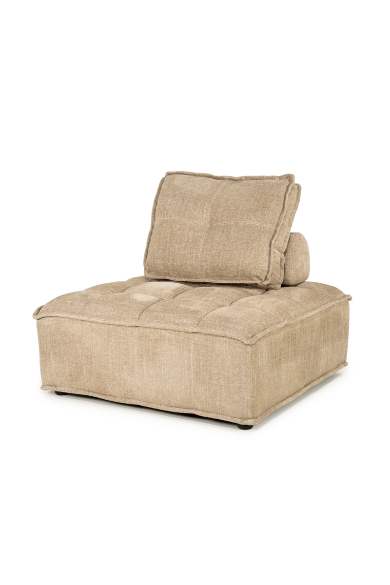 Square-Tufted Beige Lounge Chair | By-Boo Hive | Oroatrade.com