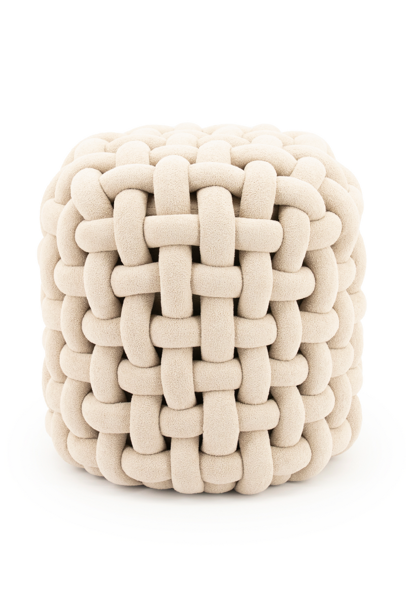 Chunky Woven Stool | By-Boo Poofie | Oroatrade.com