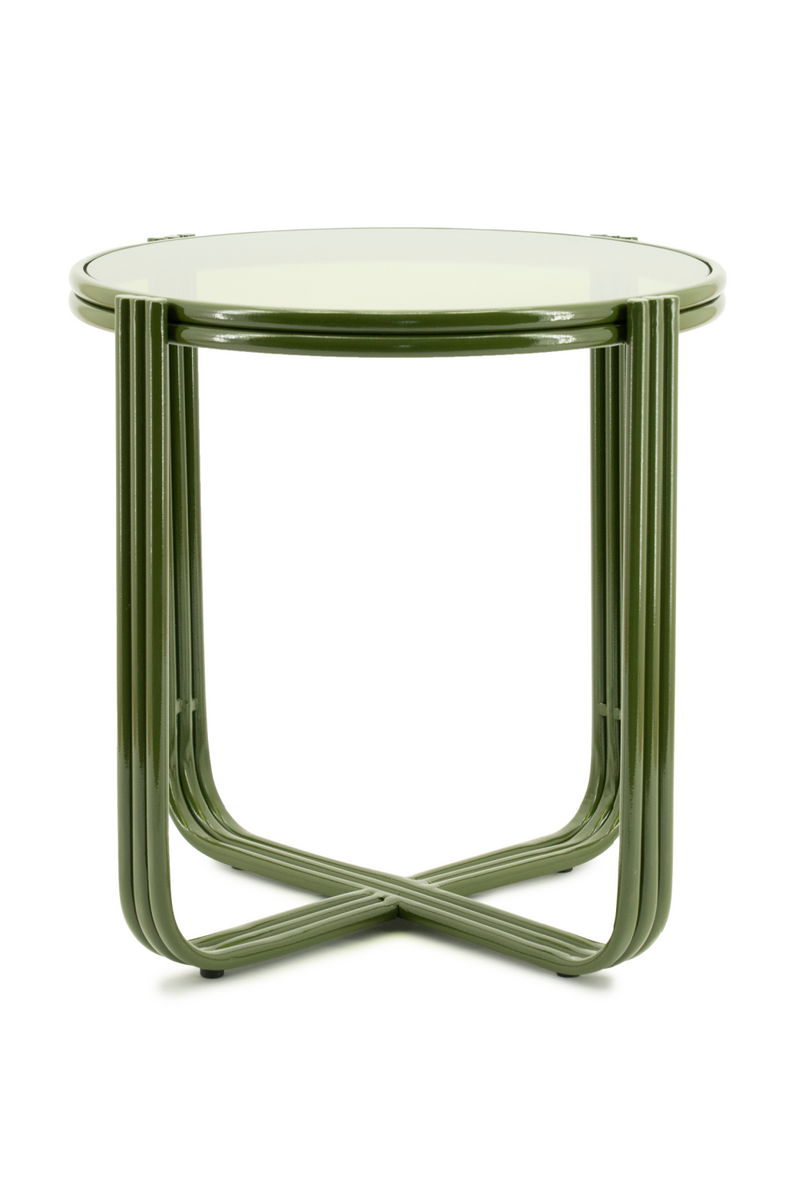 Cruciform Base Glass Side Table | By-Boo Groovy | Oroatrade.com