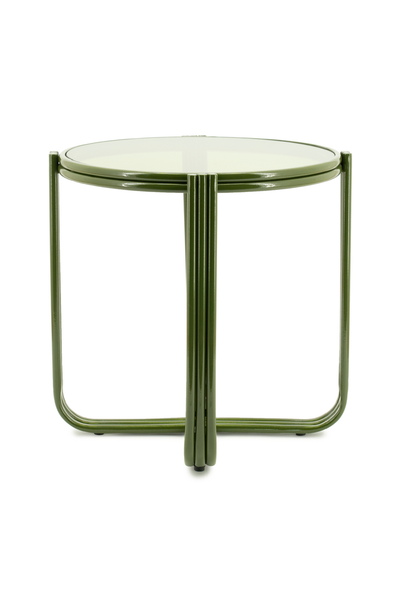 Cruciform Base Glass Side Table | By-Boo Groovy | Oroatrade.com