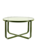 Cruciform Base Glass Coffee Table | By-Boo Groovy | Oroatrade.com
