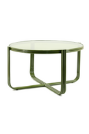 Cruciform Base Glass Coffee Table | By-Boo Groovy | Oroatrade.com