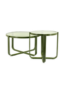 Cruciform Base Glass Coffee Table | By-Boo Groovy | Oroatrade.com